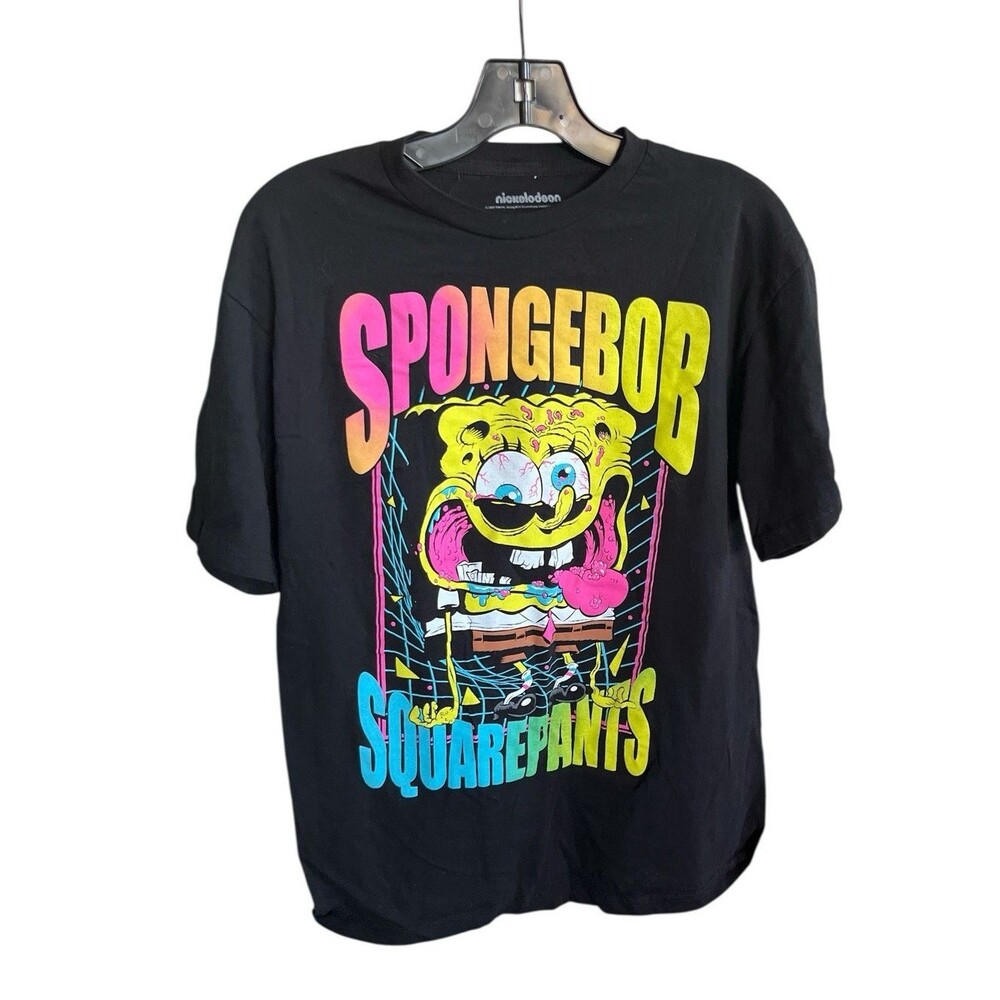 Spongebob Movie T-shirt Kids Sponge Out of Water Florida Black Size Large